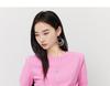 Ladies' Temperament Thin Round Neck Short-Sleeved Knitted Shirt