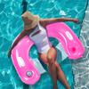 Inflatable Pool Float with Cup Holders Pool Floaties Floating Pool Chair for Adults Swimming Pool Party Summer Water Fun