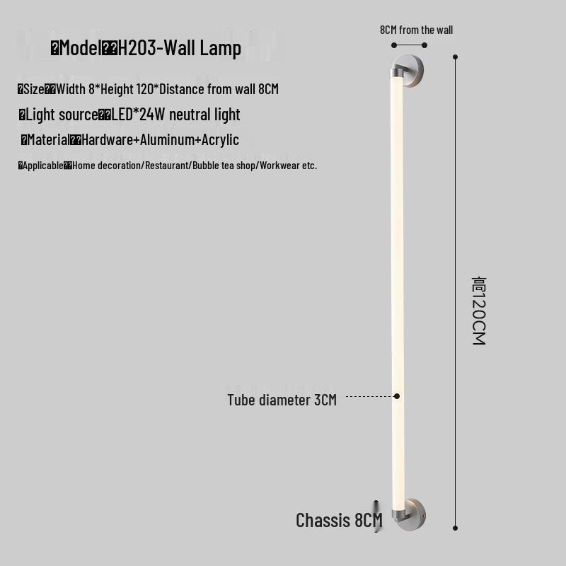 

Industrial Retro Fluorescent Wall Light for Pubs, Bars, Aisles, and Restaurants