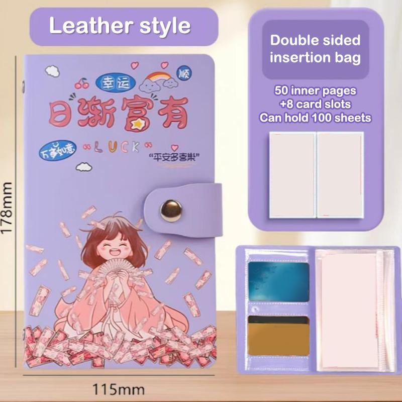 Экономичный органайзер-папка A6 для наличных с 50 прозрачными карманами из ПВХ мягкая обложка держатель для купюр 6 664₽