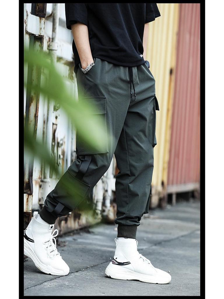 Stylische Herren Haremshose mit Bündchen - Trendige Neun-Punkt Weite Lässige Hose