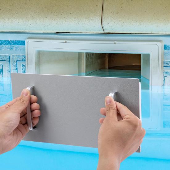 Wide Mouth Skimmer Cover Above Ground Pool Skimmer Lid with Handle 12"x6" Skimmer Plate Cover for SP1091WM SP1094 K002WBX Winter Protection