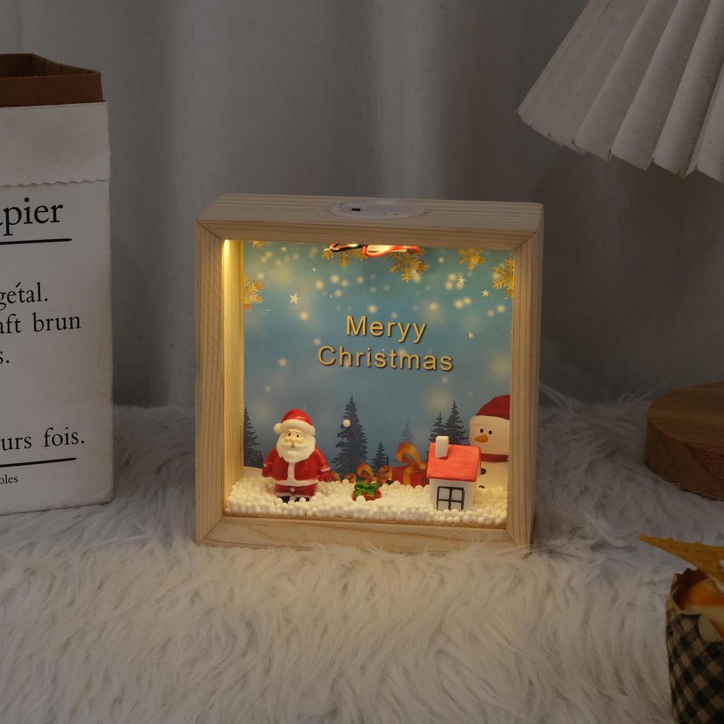 LED Weihnachtsmann Weihnachtsbaum Glas Lampenschirm Geschenk