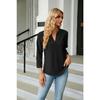 YYFS Women's Fashion Casual Summer Spring Solid Color Print 3/4 Sleeves V-Neck Blouses & Shirts