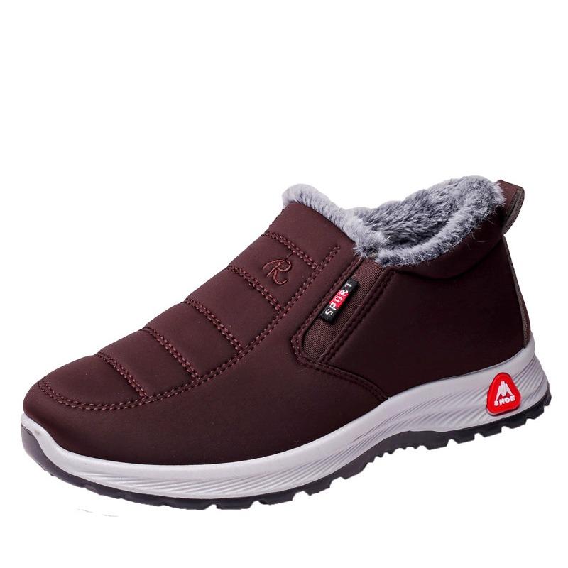 

Хлопковые туфли мужские новые зимние бархатные утолщенные сноубутсы мужские на мягкой подошве для ходьбы теплые мужские хлопковые туфли для папы 44 темно-коричневого