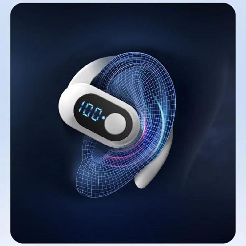 OWS Digital Display Bluetooth Headset Ear Mounted Digital Display Noise Reduction HD Call Ultra Long Life Mobile Phone Universal