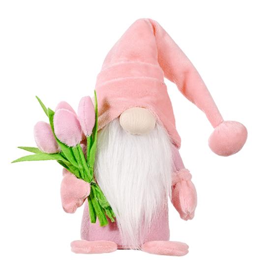 

Faceless Doll Plush Decorative Fabric Mothers Day Tulip Plush Toy for Gifts розовый