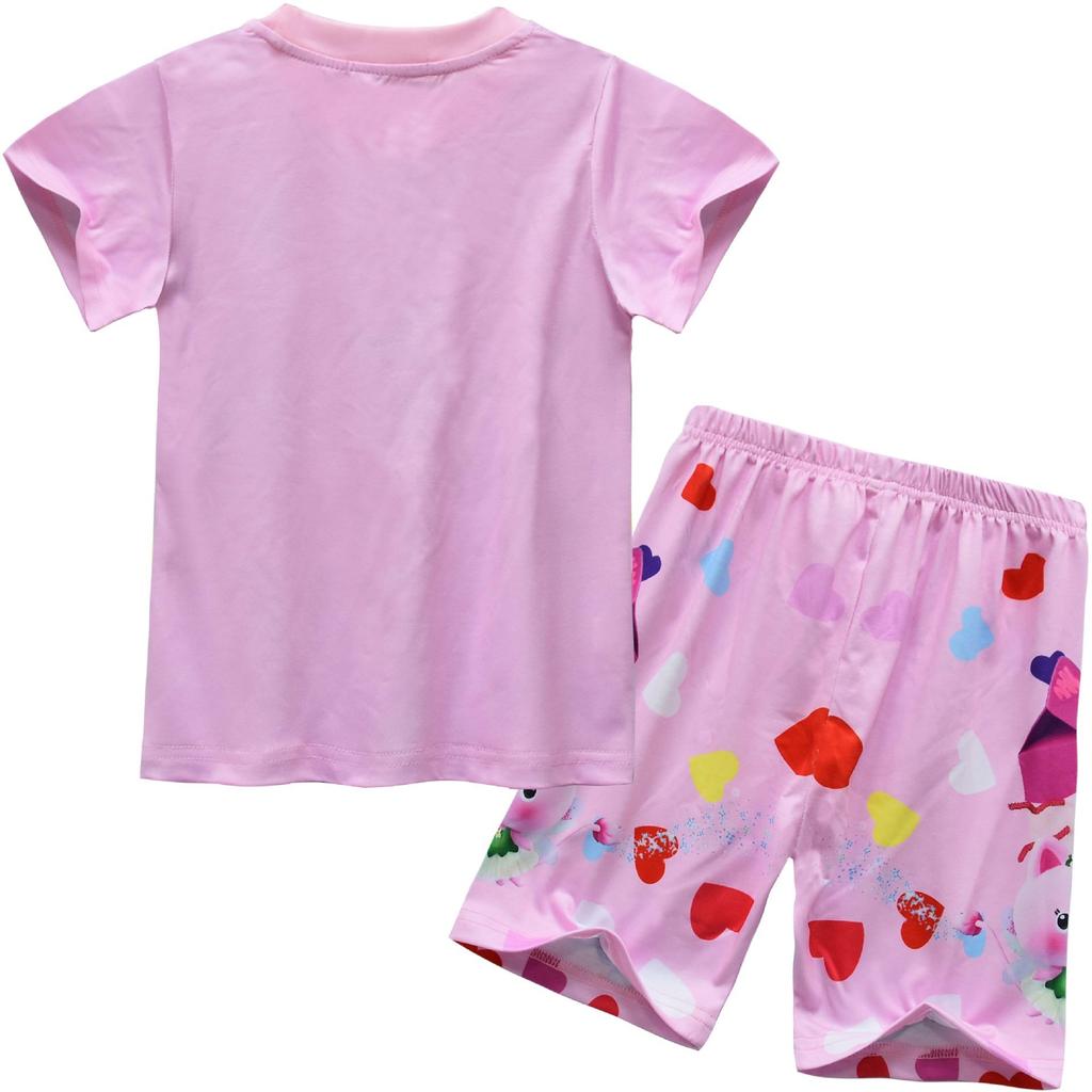 Children'S Short-Sleeved, Cartoon Digital Printing Set, Children'S Short-Sleeved Loungewear Set 91132
