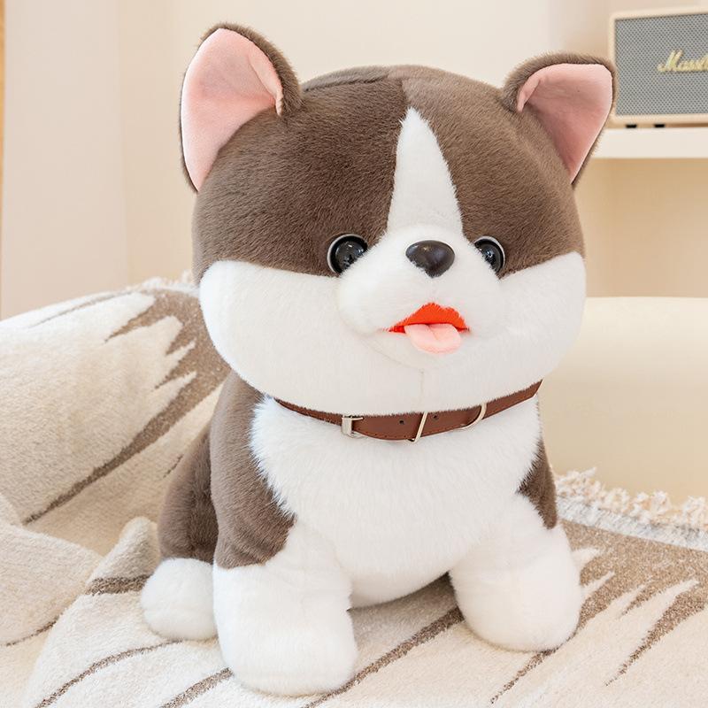 

Милый щенок собака счастливая собака кукла плюшевая игрушка кукла хаски детская тряпичная кукла подарок на день рождения 25cm（0.2kg） серо-коричневый