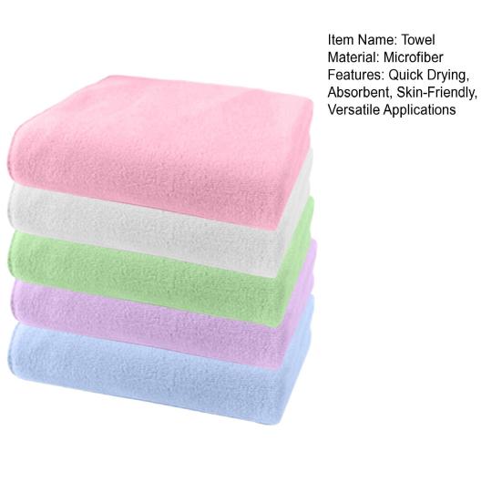 5Pcs Absorbent Microfiber Towel Quick Drying Washcloth 14" X 30" Skin-Friendly Towel for Bathroom Fitness Sports Yoga Beach