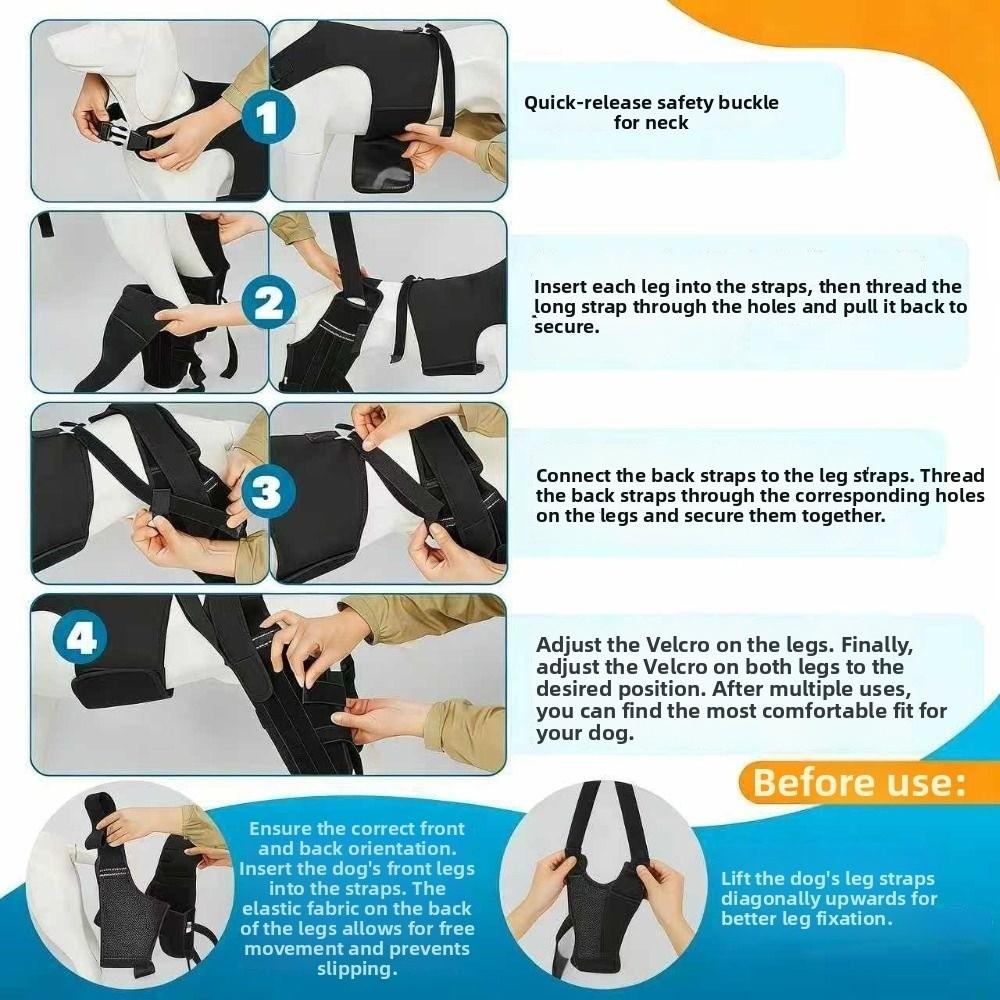 Anti-Licking Pet Leg Support Breathable Dog Rear Leg Brace  Post-Operation Care