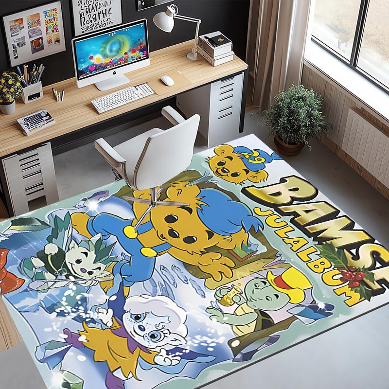 Bamse Pattern Rug, Indoor/Outdoor Mat, for Picnic, Gameroom, Bedroom, Office, Living Room, Home Decor Carpet, Birthday Gift