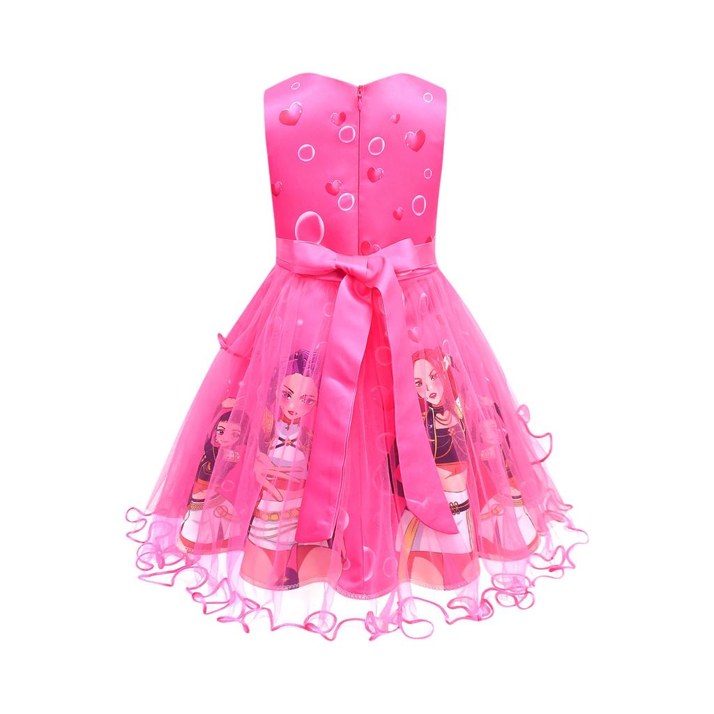 Girls' Tulle Bow Dress - Large Butterfly Mesh Gown