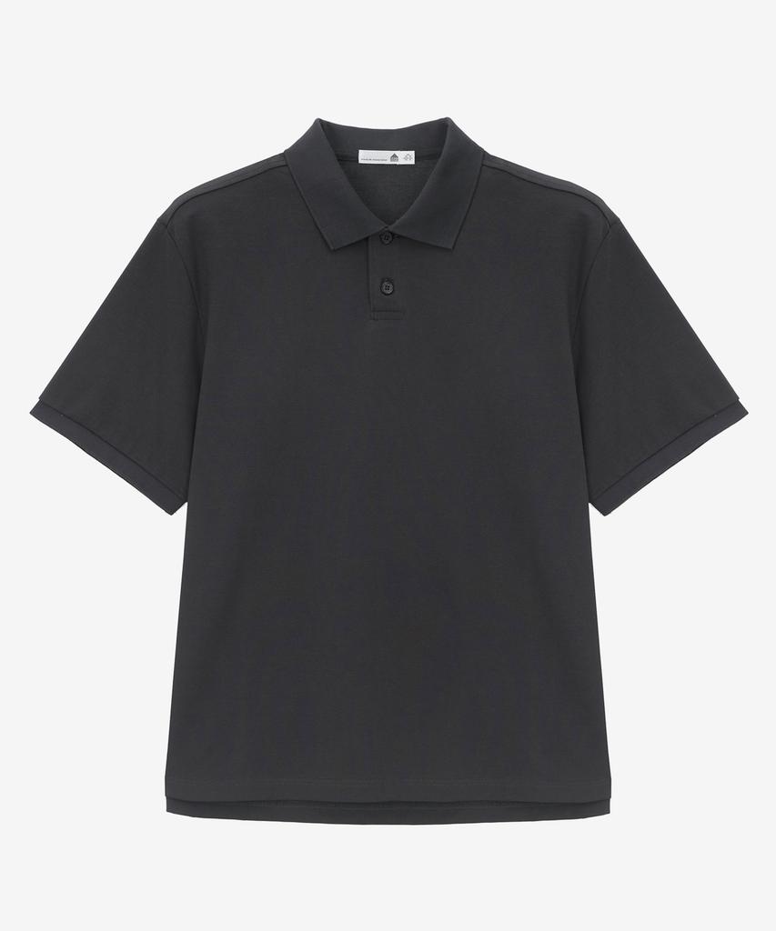 BASIC HOUSE Uni Semi-Overfit Pique Polo Shirt Dark Grey Lyts3104