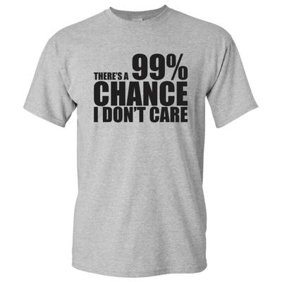 Hay un 99% de posibilidades de que no me importe la divertida camiseta unisex de broma antisocial