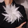 Lightweight Artificial Feather Lapel Pin Colorful Exaggerated Feather Brooch  Wedding