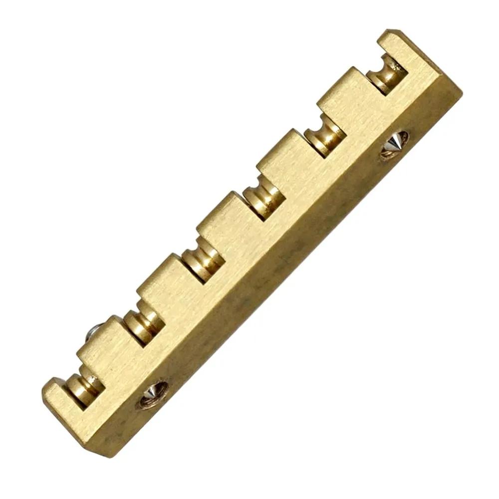 Adjustable brass thresholds for 6-string guitar with instrument for better build stability