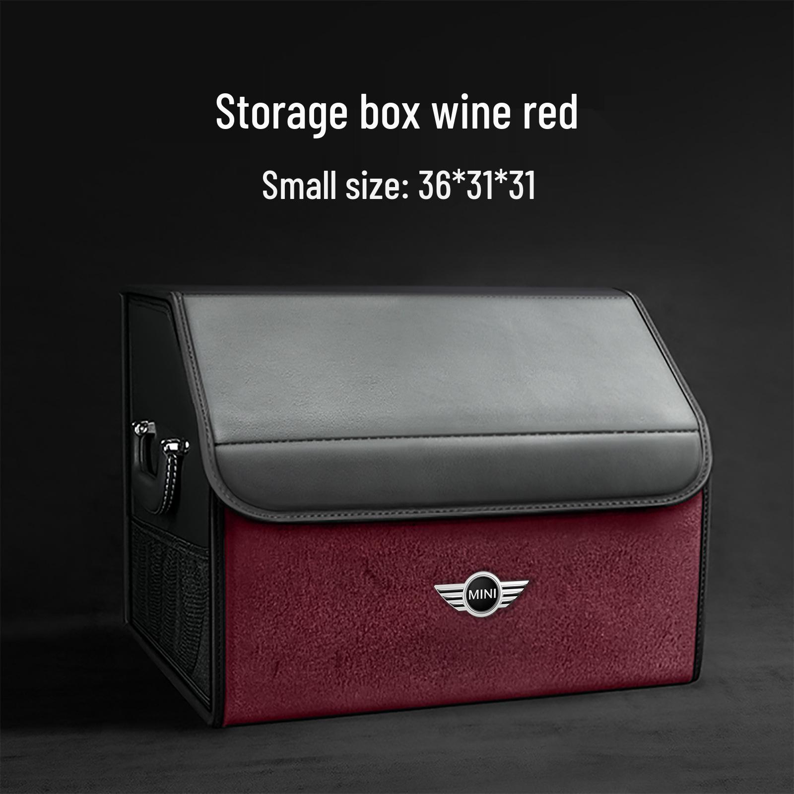 

BMW Mini Trunk Foldable Leather Storage Box - Car Interior Accessory