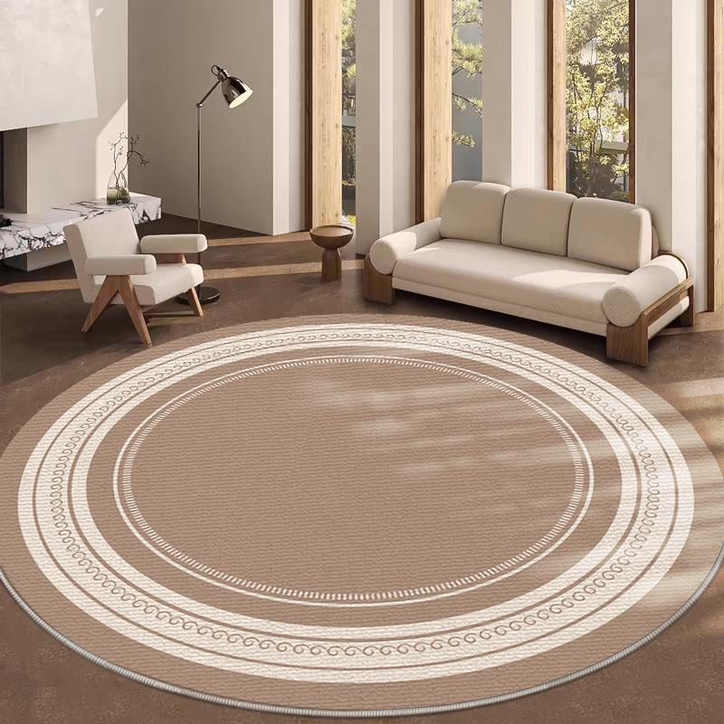 Современный круглый бархатный коврик для пола — идеально подходит для гостиных, спален и журнальных столиков, идеален для осени и зимы. 60 cm diameter round