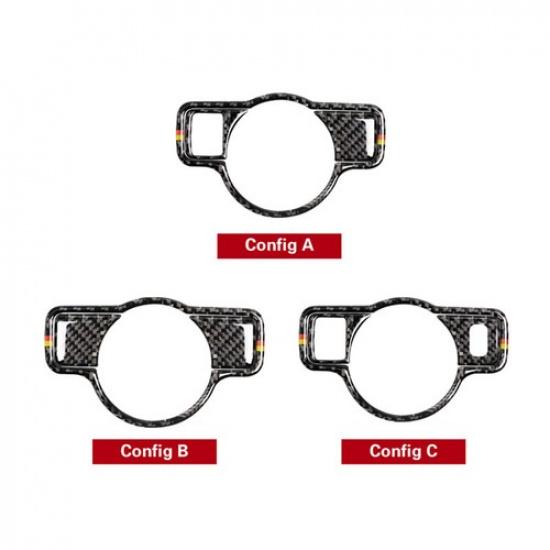Carbon Fiber Car Headlight Switch Cover For Mercedes Benz C Class W204 2007-2013