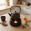 Chaleira de Ferro Fundido 1,2 L com Infusor para Chá e Ervas + Aquecedor