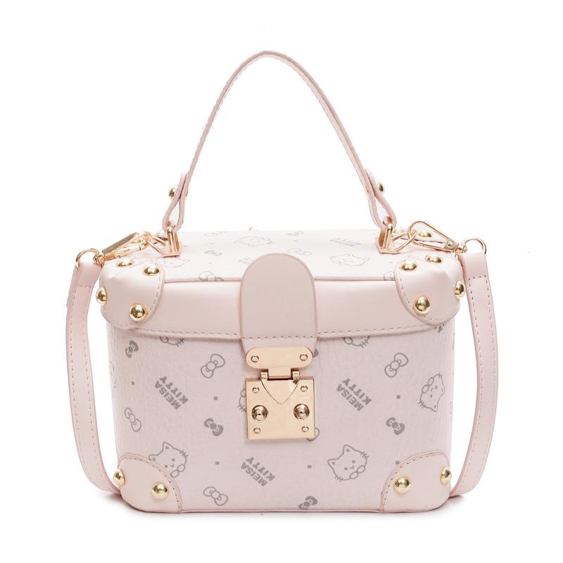 This Year, Cute Printed Light Luxury Portable Box Bags Are Popular, Women's Fashion Temperament Commuter Style Versatile Messenger Bags