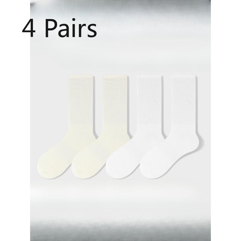 4 Paar Damen Frühling und Sommer Neue Mode Sport Freizeit Reine Farbe Deodorant Feuchtigkeitstransport In der Röhre Socken