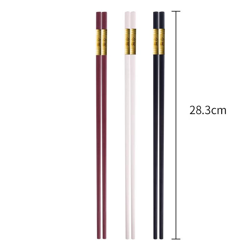 Disinfectable Alloy Chopsticks 5-Pair Set