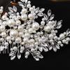 Luxurious Pearl Hair Comb Headband Rhinestone Pearl Hair Accessories For Women Wedding Accessories Tiara Headpiece