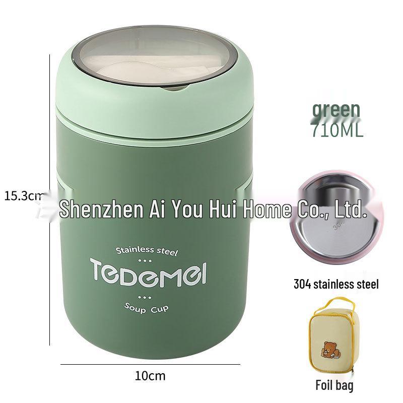 316 Stainless Steel Insulated Lunch Box and Soup Cup for Office Workers and Girls