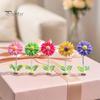 Small Car Dashboard Figurine Spring Wobbly Flower Ornament, Shaking Head Sunflower Interior Decor, Cute Decorations for Rearview Mirror And