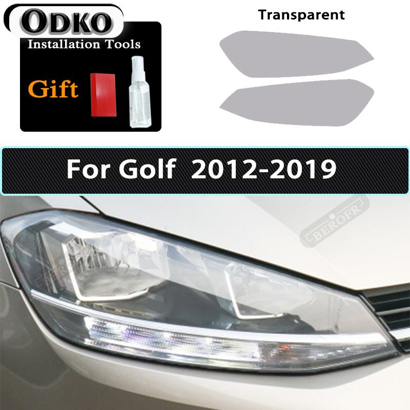 Car Headlight Tint Black Protective Film Taillight Transparent TPU Sticker For Volkswagen VW Golf 7 MK7 2012- Accessories