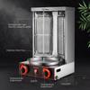 Turkish BBQ Kebab Machine 360 Degree Rotary Barbecue Roast Grill Machine Vertical Oven Gas Fuel Rotisserie Equipment
