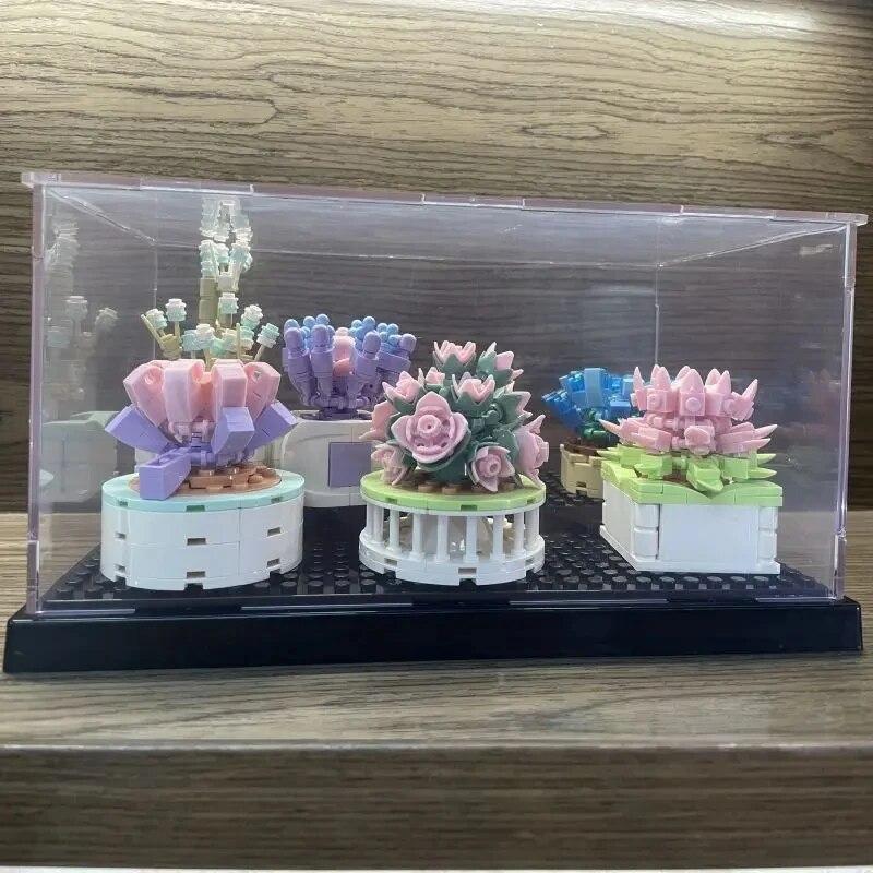 Non-Toxic Acrylic Transparent Display Box Building Blocks Model Assemble Dust Cover Figures Toys Protection Showcase Compatible With Brand