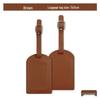 Thickened PU Leather Luggage Tag with Signature Card and Anti-Lost Features