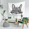 French Bulldog Puppy Tapestry Decor Art Aesthetic Tapestries for Living Room Bedroom Home Wall Cloth Wall Hanging