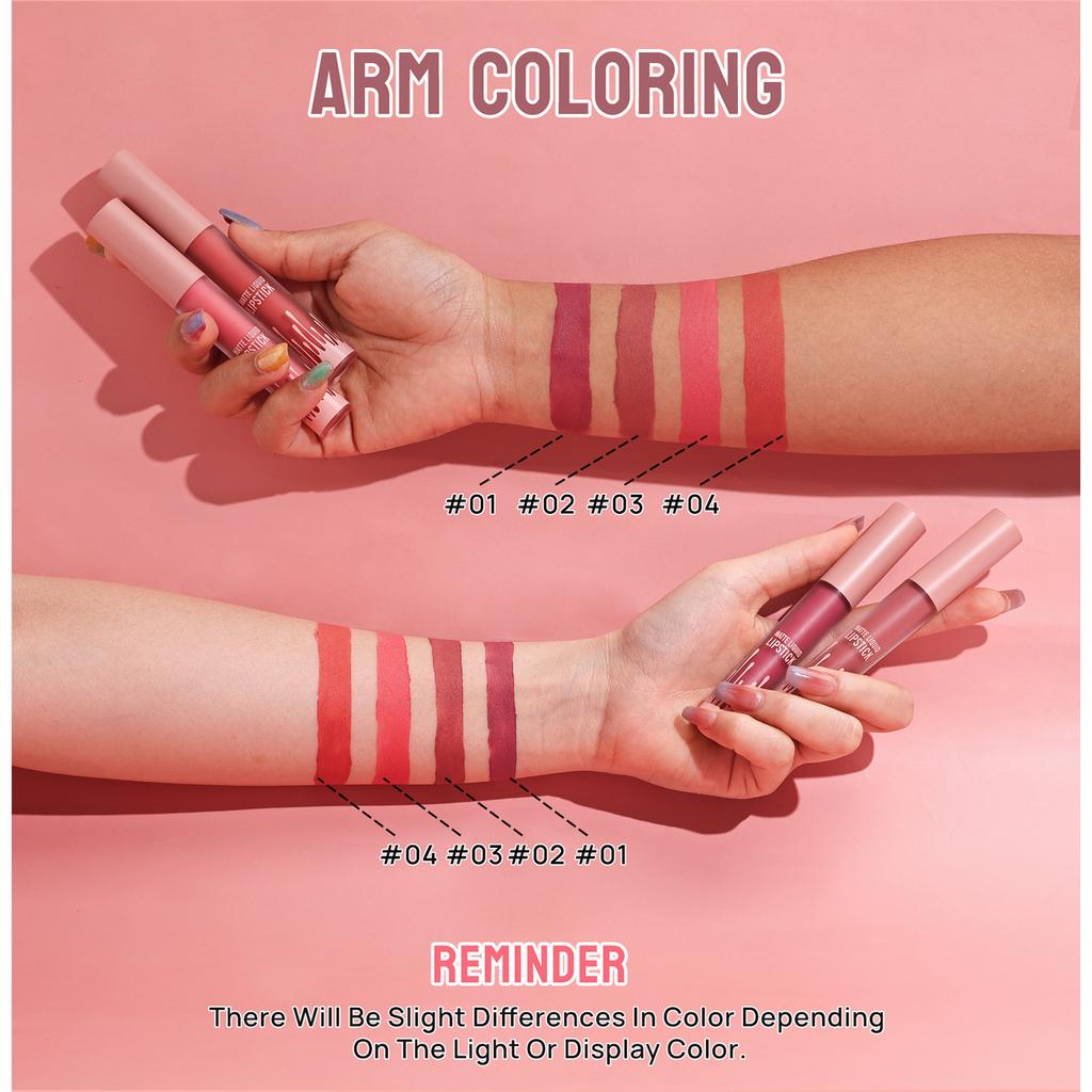 2er-Pack Matter Flüssig-Lippenstift für Frauen, Wasserdicht & Langhaltend, Nicht-Klebbender Pigmentierter Lipgloss, Alltags- bis Party-Make-up