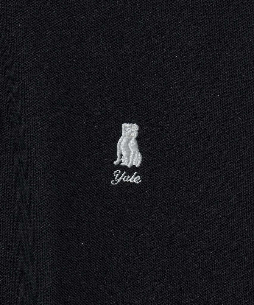 YALE Oversized Heritage Dan Quick Dry Pique Polo Shirt Black