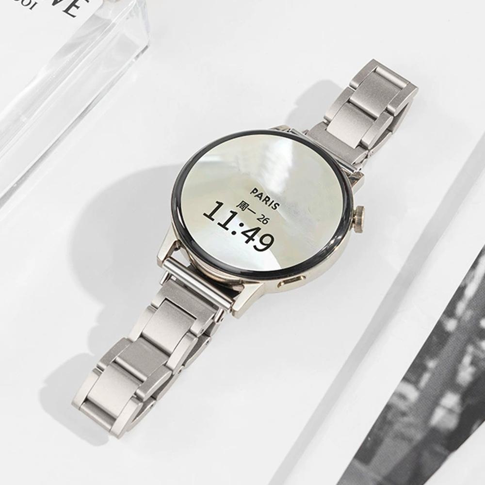 Women Slim Strap for Huawei Watch GT4/5 41mm 5Pro 46mm Stainless Steel Bracelet for Samsung Galaxy 7 6 5 4 40mm 44mm Band Correa