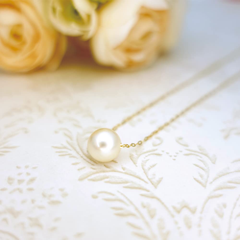 K18 Akoya Pearl Necklace with Hanadama Certificate 18K Pearl 1 8mm [Hana Kirari] 8.0mm (High-Quality Pearl) / Necklace, Pearl, (18K)