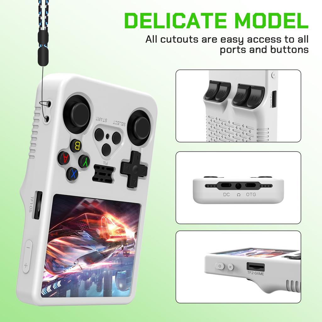 Protective Case Rubber Silicone Skin Cover for R36S Retro Handheld Game Console