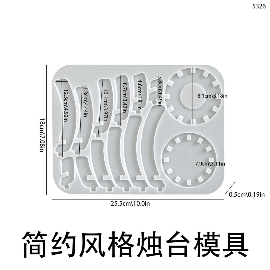 Simple Ins Style Splicing Candle Holder Base - DIY Aromatherapy Gypsum Candle Stand with Silicone Mold for Home Decor