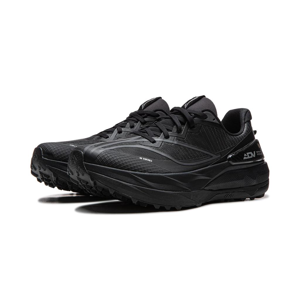 Li Ning De Lucas Textile, Synthetic Leather Abrasion Resistant Breathable Rebound Low top Running Shoes Unisex Black ARNW009-11