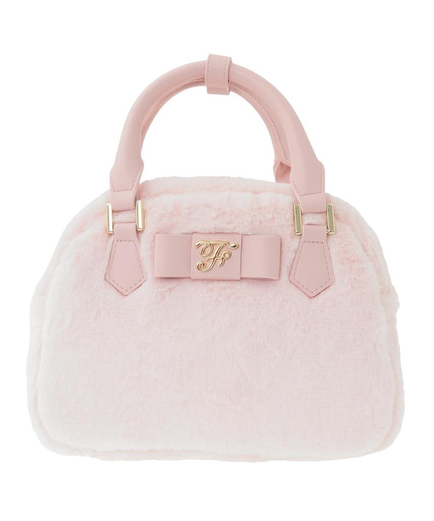 Maison de FLEUR Faux Fur Round Bag, Pink, F, Handbag, 08001036300