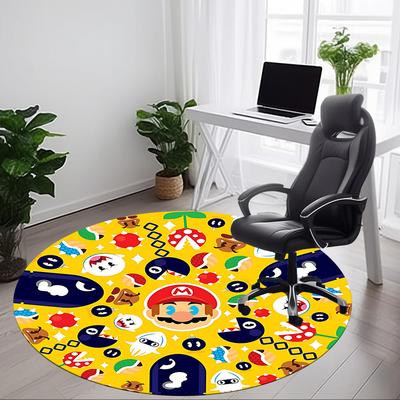 1pc Mario Characters Office Round Area Rug, Under Office Chairs Bedroom Living Room Home Decor A1016235