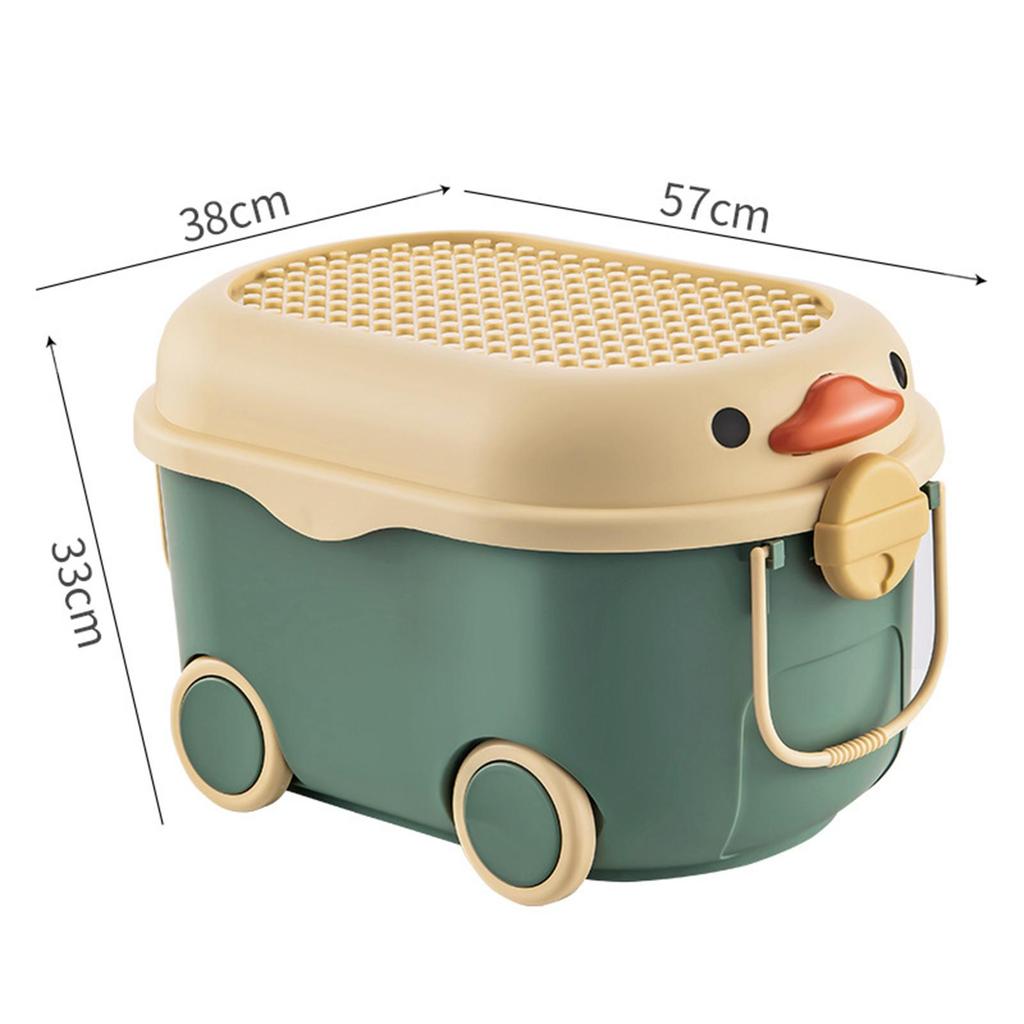 Design Toy Chest with Wheels Storage Solution for Kids' Play Area