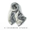 100% Cashmere Women's Color Block Scarf: Autumn/Winter Warm Dual-Use Shawl & Neck Gaiter