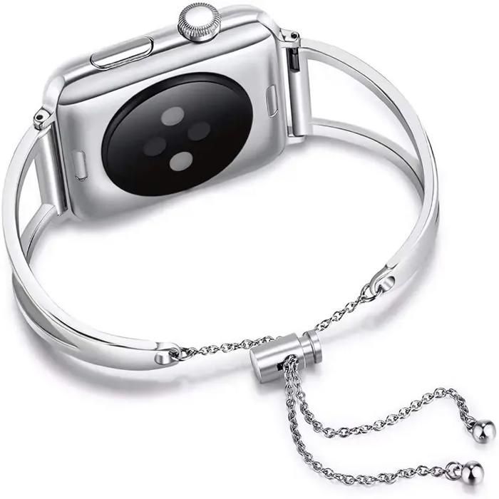 Bracelet - Apple - Série 3/4/5/6/7/8/SE/Ultra - Acier inoxydable - Argenté - 38/40/41mm