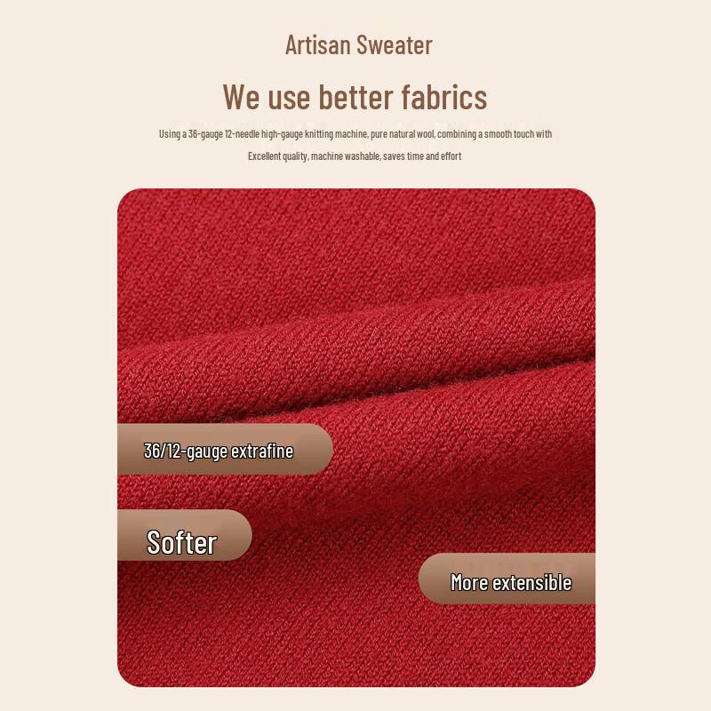 TRIES Men's Semi-High Collar Wool Blend Sweater