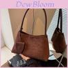 Retro Suede Underarm Bag For Women Pu Material Crossbody Purse Daily Use
